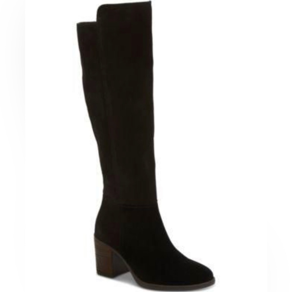 Lucky Brand Leather Boots - Extra Wide Calf - Size 8